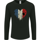 Love France Flag French Day Football Rugby Mens Long Sleeve T-Shirt Black