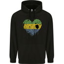 Love Gabon Flag Gabonese Day Football Childrens Kids Hoodie Black