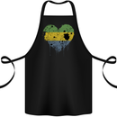 Love Gabon Flag Gabonese Day Football Cotton Apron 100% Organic Black