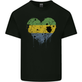 Love Gabon Flag Gabonese Day Football Mens Cotton T-Shirt Tee Top Black