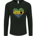 Love Gabon Flag Gabonese Day Football Mens Long Sleeve T-Shirt Black
