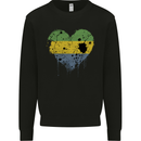 Love Gabon Flag Gabonese Day Football Mens Sweatshirt Jumper Black