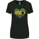 Love Gabon Flag Gabonese Day Football Womens Wider Cut T-Shirt Black