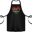 Love Gambia Flag Gambian Day Football Cotton Apron 100% Organic Black