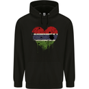 Love Gambia Flag Gambian Day Football Mens 80% Cotton Hoodie Black