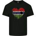 Love Gambia Flag Gambian Day Football Mens Cotton T-Shirt Tee Top Black