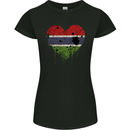 Love Gambia Flag Gambian Day Football Womens Petite Cut T-Shirt Black
