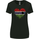 Love Gambia Flag Gambian Day Football Womens Wider Cut T-Shirt Black