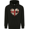 Love Georgia Flag Georgian Day Football Mens 80% Cotton Hoodie Black