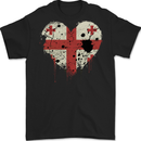 Love Georgia Flag Georgian Day Football Mens Gildan Cotton T-Shirt Black