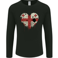 Love Georgia Flag Georgian Day Football Mens Long Sleeve T-Shirt Black