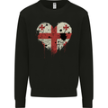 Love Georgia Flag Georgian Day Football Mens Sweatshirt Jumper Black