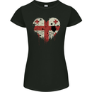 Love Georgia Flag Georgian Day Football Womens Petite Cut T-Shirt Black