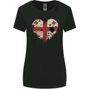 Love Georgia Flag Georgian Day Football Womens Wider Cut T-Shirt Black