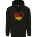 Love Germany Flag German Day Football Childrens Kids Hoodie Black