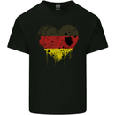 Love Germany Flag German Day Football Kids T-Shirt Childrens Black