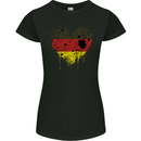 Love Germany Flag German Day Football Womens Petite Cut T-Shirt Black