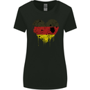 Love Germany Flag German Day Football Womens Wider Cut T-Shirt Black