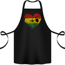Love Ghana Flag Ghanaian Day Football Cotton Apron 100% Organic Black