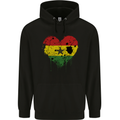 Love Ghana Flag Ghanaian Day Football Mens 80% Cotton Hoodie Black