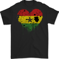 Love Ghana Flag Ghanaian Day Football Mens Gildan Cotton T-Shirt Black