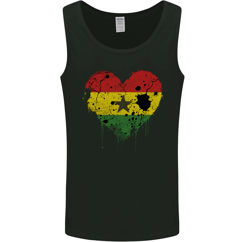 Love Ghana Flag Ghanaian Day Football Mens Vest Tank Top Black