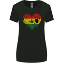 Love Ghana Flag Ghanaian Day Football Womens Wider Cut T-Shirt Black