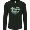 Love Greece Flag Greek Day Football Mens Long Sleeve T-Shirt Black