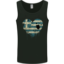 Love Greece Flag Greek Day Football Mens Vest Tank Top Black