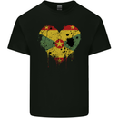 Love Grenada Flag Grenadians Day Football Kids T-Shirt Childrens Black