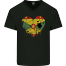 Love Grenada Flag Grenadians Day Football Mens V-Neck Cotton T-Shirt Black