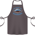 Love Grows Like Mushrooms Foraging Mycology Cotton Apron 100% Organic Dark Grey