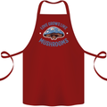Love Grows Like Mushrooms Foraging Mycology Cotton Apron 100% Organic Maroon