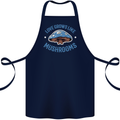 Love Grows Like Mushrooms Foraging Mycology Cotton Apron 100% Organic Navy Blue