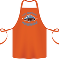 Love Grows Like Mushrooms Foraging Mycology Cotton Apron 100% Organic Orange