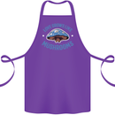 Love Grows Like Mushrooms Foraging Mycology Cotton Apron 100% Organic Purple
