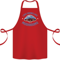 Love Grows Like Mushrooms Foraging Mycology Cotton Apron 100% Organic Red