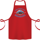 Love Grows Like Mushrooms Foraging Mycology Cotton Apron 100% Organic Red