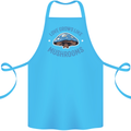 Love Grows Like Mushrooms Foraging Mycology Cotton Apron 100% Organic Turquoise