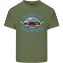 Love Grows Like Mushrooms Foraging Mycology Mens Cotton T-Shirt Tee Top Military Green
