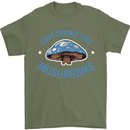 Love Grows Like Mushrooms Foraging Mycology Mens T-Shirt 100% Cotton Military Green