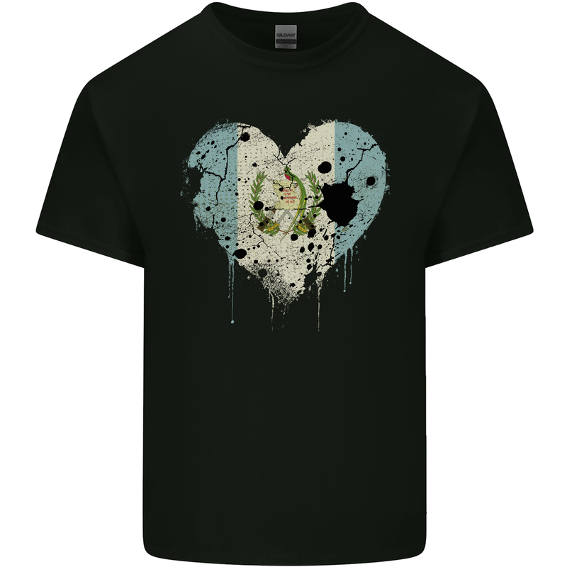 Love Guatemala Flag Guatemalan Day Football Mens Cotton T-Shirt Tee Top Black