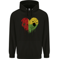 Love Guinea-Bissau Flag Day Football Childrens Kids Hoodie Black