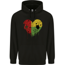 Love Guinea-Bissau Flag Day Football Mens 80% Cotton Hoodie Black