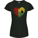 Love Guinea-Bissau Flag Day Football Womens Petite Cut T-Shirt Black