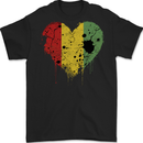 Love Guinea Flag Guinean Day Football Mens Gildan Cotton T-Shirt Black