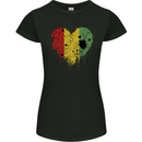 Love Guinea Flag Guinean Day Football Womens Petite Cut T-Shirt Black