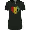 Love Guinea Flag Guinean Day Football Womens Wider Cut T-Shirt Black