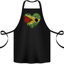 Love Guyana Flag Guyanese Day Football Cotton Apron 100% Organic Black