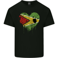 Love Guyana Flag Guyanese Day Football Kids T-Shirt Childrens Black